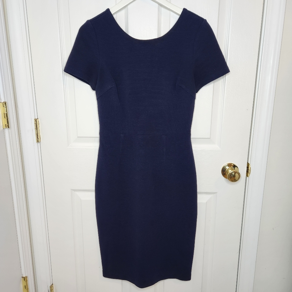 Boden Elsa Ottoman Navy Blue Dress Size 8